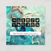 Abstrakte Formulare, Visitenkarte für Social Media (Rückseite)