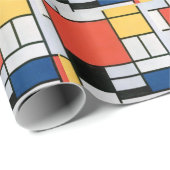 ABSTRAKTE FORMULIERTE MONDRIAN GESCHENKPAPIER (Rolleneckpunkt)