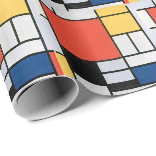 ABSTRAKTE FORMULIERTE MONDRIAN GESCHENKPAPIER (Rolleneckpunkt)