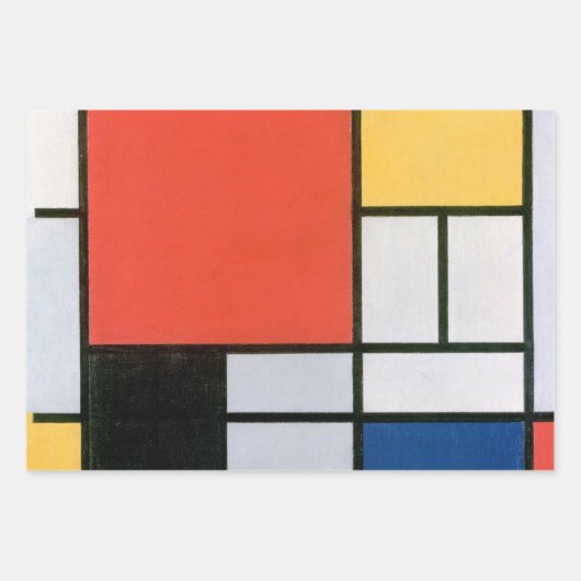 ABSTRAKTE FORMULIERTE MONDRIAN GESCHENKPAPIER SET (Vorderseite 3)