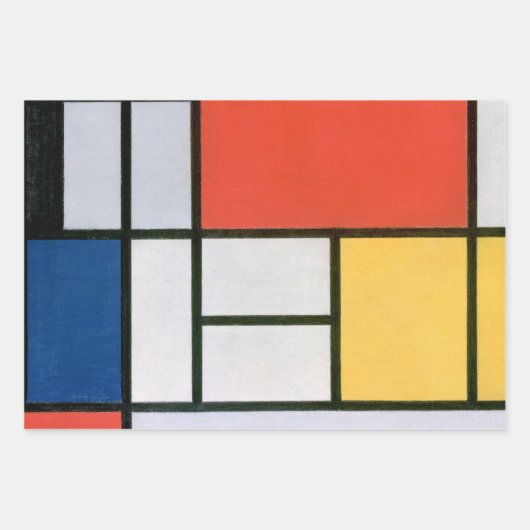ABSTRAKTE FORMULIERTE MONDRIAN GESCHENKPAPIER SET (Vorderseite 2)