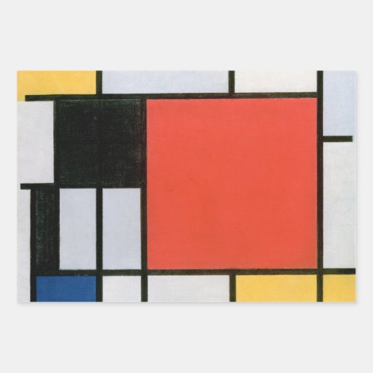 ABSTRAKTE FORMULIERTE MONDRIAN GESCHENKPAPIER SET (Vorderseite)