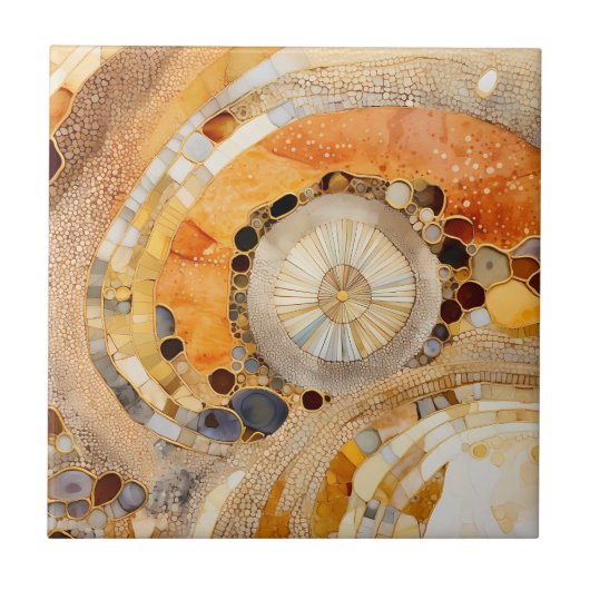 Abstrakte Fossilien Fliese (Vorderseite)