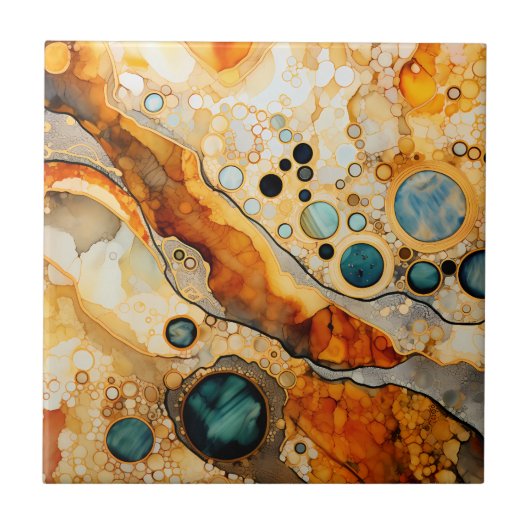 Abstrakte Fossilien Fliese (Vorderseite)