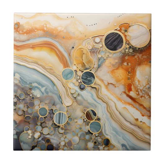 Abstrakte Fossilien Fliese (Vorderseite)