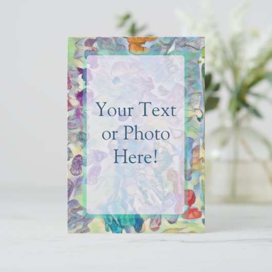 Abstrakte Foto oder Text Dankeskarte (Stehend Vorderseite)