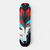 Abstrakte Fox-Seite Skateboard (Vorderseite)