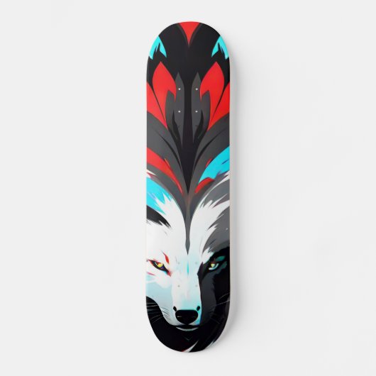 Abstrakte Fox-Seite Skateboard (Vorderseite)