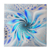Abstrakte Fraktal Blume Keramik Tile Fliese (Vorderseite)