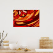 Abstrakte Fraktal Circles Poster Print (Küche)