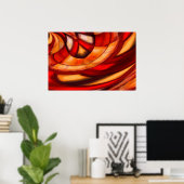 Abstrakte Fraktal Circles Poster Print (Heimbüro)