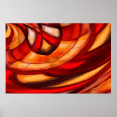 Abstrakte Fraktal Circles Poster Print (Vorne)