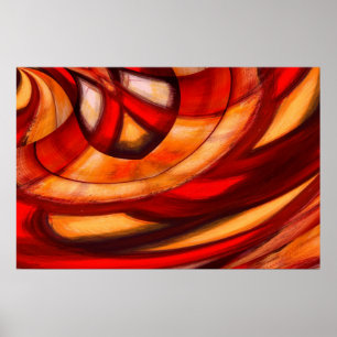 Abstrakte Fraktal Circles Poster Print