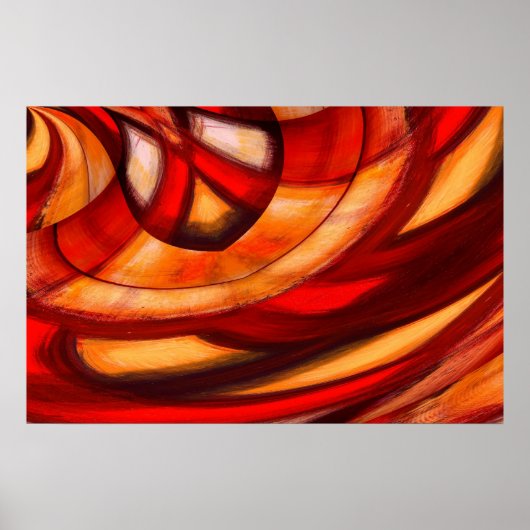 Abstrakte Fraktal Circles Poster Print (Vorne)