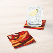 Abstrakte Fraktal Circles Poster Print Rechteckiger Pappuntersetzer (Vor Ort)