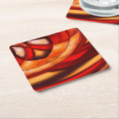 Abstrakte Fraktal Circles Poster Print Rechteckiger Pappuntersetzer (angewinkelt)