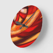 Abstrakte Fraktal Circles Poster Print Runde Wanduhr (Winkel)