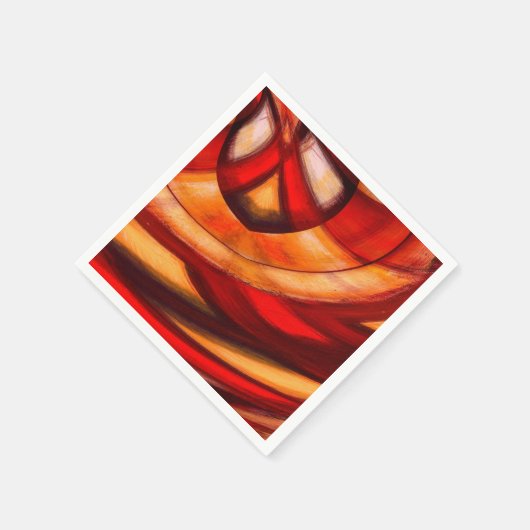 Abstrakte Fraktal Circles Poster Print Serviette (Ecke)