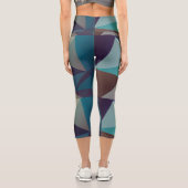 Abstrakte Fraktal-Kunst Capri Leggings (Rückseite)