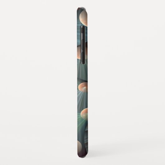 Abstrakte Fraktal Kunst mit tiefbraunem Schiefer B Case-Mate iPhone Hülle (Hinten/Links)