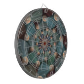 Abstrakte Fraktal Kunst mit tiefbraunem Schiefer B Dartscheibe (Vorderseite Links)