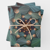 Abstrakte Fraktal Kunst mit tiefbraunem Schiefer B Geschenkpapier Set (Beispiel)