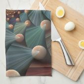 Abstrakte Fraktal Kunst mit tiefbraunem Schiefer B Geschirrtuch (Viertel Falte)