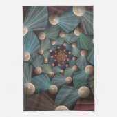 Abstrakte Fraktal Kunst mit tiefbraunem Schiefer B Geschirrtuch (Vertikal)