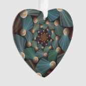 Abstrakte Fraktal Kunst mit tiefbraunem Schiefer B Ornament (Vorderseite)