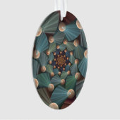 Abstrakte Fraktal Kunst mit tiefbraunem Schiefer B Ornament (Vorderseite)