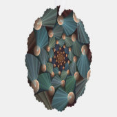 Abstrakte Fraktal Kunst mit tiefbraunem Schiefer B Ornament Karte (Rechts)