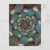 Abstrakte Fraktal Kunst mit tiefbraunem Schiefer B Postkarte (Vorderseite)