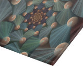 Abstrakte Fraktal Kunst mit tiefbraunem Schiefer B Schneidebrett (Ecke)