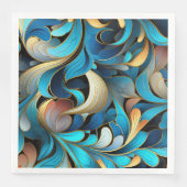 Abstrakte Fraktal-Muster Serviette (Vorderseite)