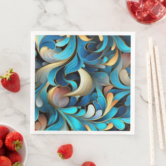 Abstrakte Fraktal-Muster Serviette (Beispiel)