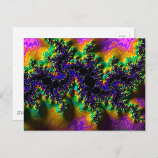 Abstrakte Fraktal-Muster und Formen. Fraktal Art Postkarte (Vorne/Hinten)