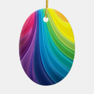 Abstrakte Fraktal-Regenbogen-Verzierung Keramikornament