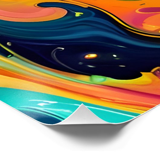 Abstrakte Fraktal-Textur Poster (Ecke)