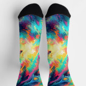 Abstrakte Fraktal-Textur Socken (Oben)