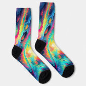 Abstrakte Fraktal-Textur Socken (Rechts)