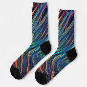 Abstrakte Fraktal-Textur Socken (Linkes Detail)