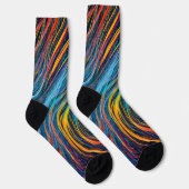 Abstrakte Fraktal-Textur Socken (Rechts)