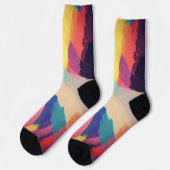 Abstrakte Fraktal-Textur Socken (Linkes Detail)