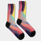 Abstrakte Fraktal-Textur Socken (Rechts)