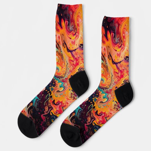 Abstrakte Fraktal-Textur Socken (Linkes Detail)