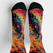 Abstrakte Fraktal-Textur Socken (Oben)