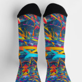 Abstrakte Fraktal-Textur Socken (Oben)