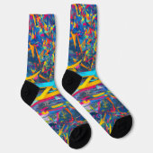 Abstrakte Fraktal-Textur Socken (Rechts)