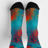 Abstrakte Fraktal-Textur Socken (Oben)