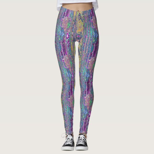 abstrakte Fraktale Leggings (Vorderseite)